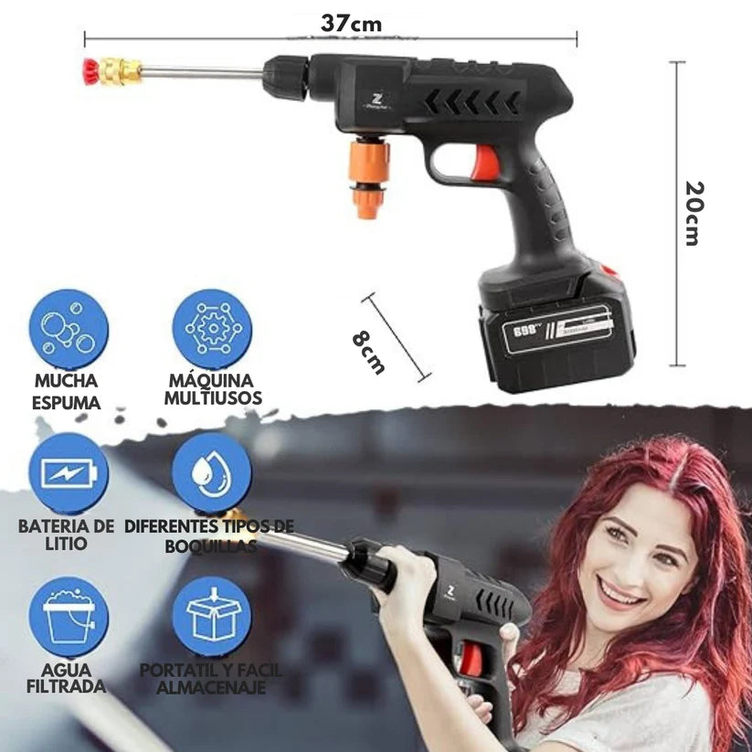 Pistola Power PRO™ - Pistola de Alta Presión para Limpieza